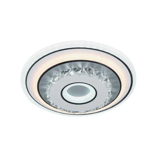 Lustre LED en cristal SERILDA 40W, Diamètre 20cm, Lumière Froide/Chaude/Neutre, Blanc