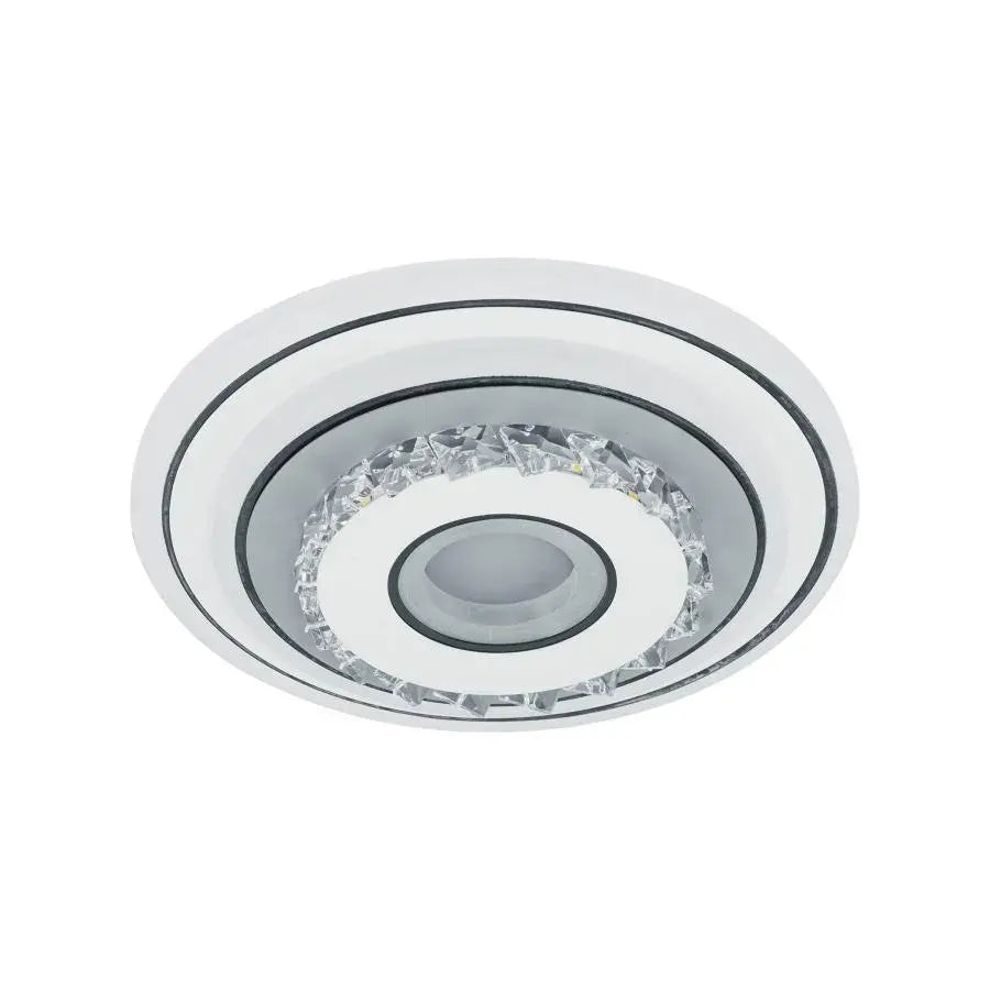 Lustre LED en cristal SERILDA 40W, Diamètre 20cm, Lumière Froide/Chaude/Neutre, Blanc