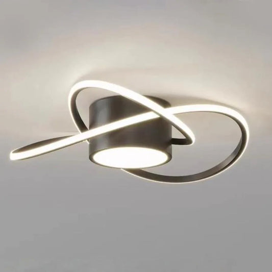 Lustre LED MIMA 30W, Lumière Froide/Chaude/Neutre, Noir