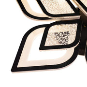 Lustre LED avec télécommande DALIA 96W, 5 pétales, Lumière froide/chaude/neutre, Dimmable, Noir