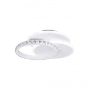 Lustre LED en cristal SOFIA 24W, Lumière Froide/Chaude/Neutre, Blanc