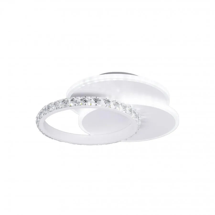 Lustre LED en cristal SOFIA 24W, Lumière Froide/Chaude/Neutre, Blanc
