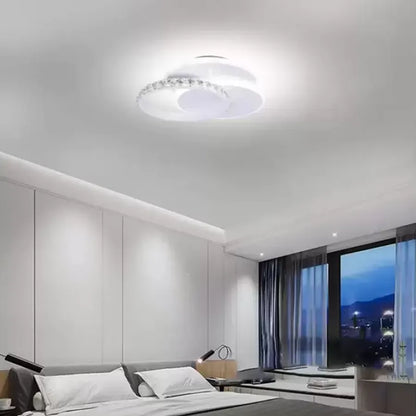 Lustre LED en cristal SOFIA 24W, Lumière Froide/Chaude/Neutre, Blanc