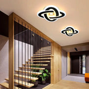 Lustre LED CRINELLA 44W, Diamètre 23cm, Lumière Froid/Chaud/Neutre 3000K/4000K/6000K, Noir, Métal et Acrylique