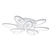 Lustre LED avec télécommande TOURNESOL 98W, 9 Éléments, Lumière Froide/Chaude/Neutre, Dimmable, Blanc