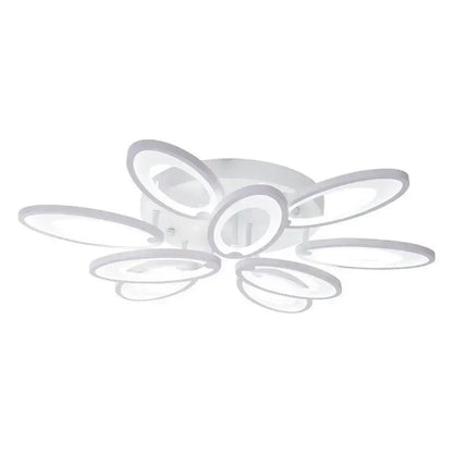 Lustre LED avec télécommande TOURNESOL 98W, 9 Éléments, Lumière Froide/Chaude/Neutre, Dimmable, Blanc