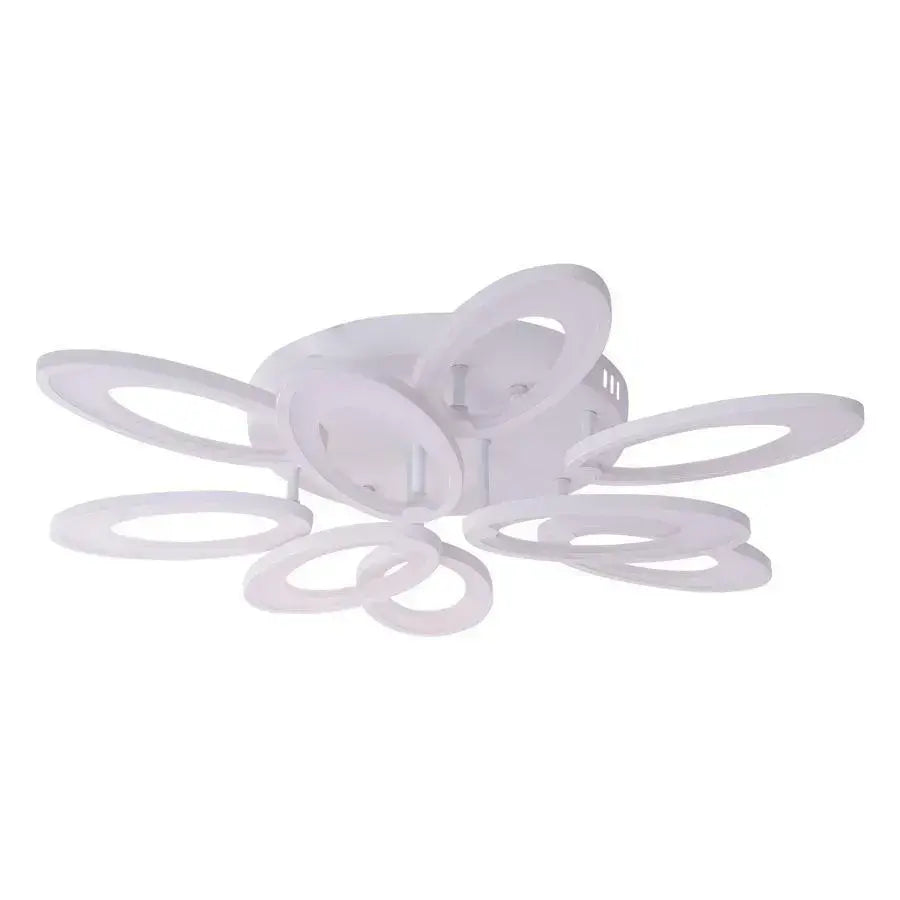 Lustre LED avec télécommande TOURNESOL 98W, 9 Éléments, Lumière Froide/Chaude/Neutre, Dimmable, Blanc