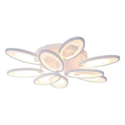 Lustre LED avec télécommande TOURNESOL 98W, 9 Éléments, Lumière Froide/Chaude/Neutre, Dimmable, Blanc