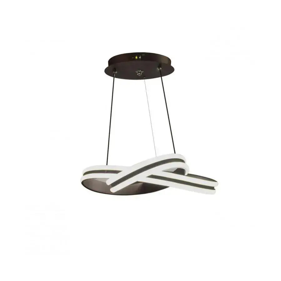 Lustre LED suspendu avec télécommande INFINITY LOOP 61W, Lumière Froide/Chaude/Neutre, Dimmable, Noir, Hauteur Réglable