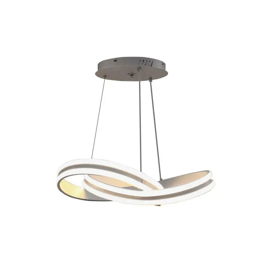 Lustre LED suspendu avec télécommande INFINITY LOOP 120W, Lumière Froide/Chaude/Neutre, Dimmable, Blanc, Hauteur Réglable