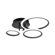 Lustre LED avec télécommande BETTY 41W, 3 Cercles, Lumière Froide/Chaude/Neutre, Dimmable, Noir