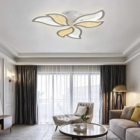 Lustre LED avec télécommande KYLEN 144W, 6 éléments, Lumière Froide/Chaude/Neutre, Dimmable, Blanc