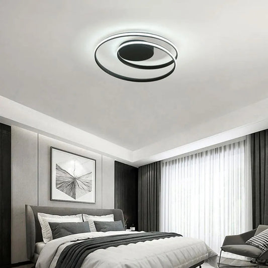 Lustre LED avec télécommande VECTOR ARCADIA 56W, Lumière Froide/Chaude/Neutre, Dimmable, Noir