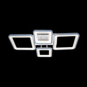 Lustre LED avec télécommande ELLA 67W, 4 carrés, Lumière Froide/Chaude/Neutre, Dimmable, Blanc