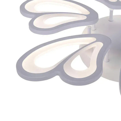 Lustre LED avec télécommande BLOSSOM 78W, 6 pétales, Diamètre 60cm, Lumière Froide/Chaude/Neutre, Dimmable, Blanc