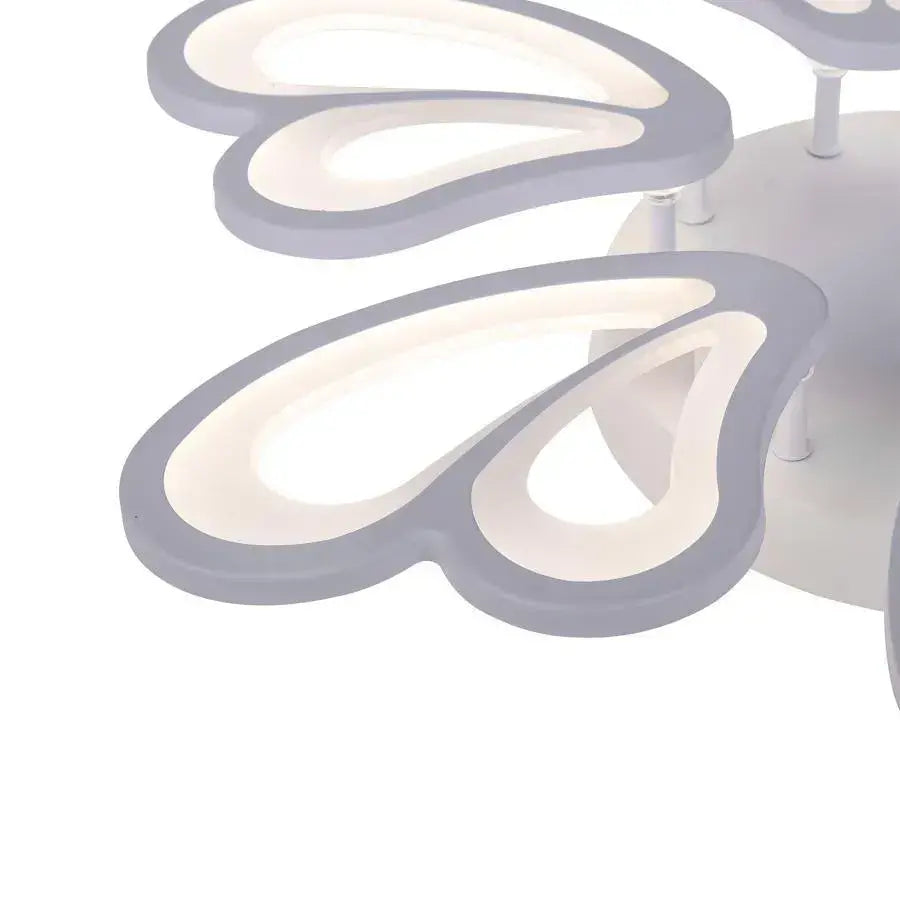 Lustre LED avec télécommande BLOSSOM 78W, 6 pétales, Diamètre 60cm, Lumière Froide/Chaude/Neutre, Dimmable, Blanc