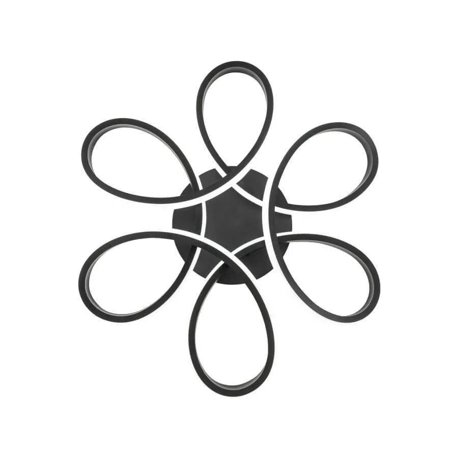 Lustre LED avec télécommande HELIX 63W, Lumière Froide/Chaude/Neutre, Dimmable, Noir