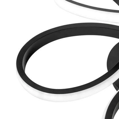 Lustre LED avec télécommande HELIX 63W, Lumière Froide/Chaude/Neutre, Dimmable, Noir