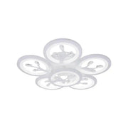 Lustre LED avec télécommande et cristal DAISY 72W, 6 éléments, Lumière Froide/Chaude/Neutre, Dimmable, Blanc