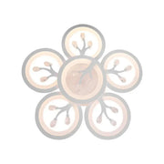 Lustre LED avec télécommande et cristal DAISY 72W, 6 éléments, Lumière Froide/Chaude/Neutre, Dimmable, Blanc