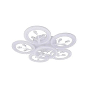 Lustre LED avec télécommande et cristal DAISY 72W, 6 éléments, Lumière Froide/Chaude/Neutre, Dimmable, Blanc