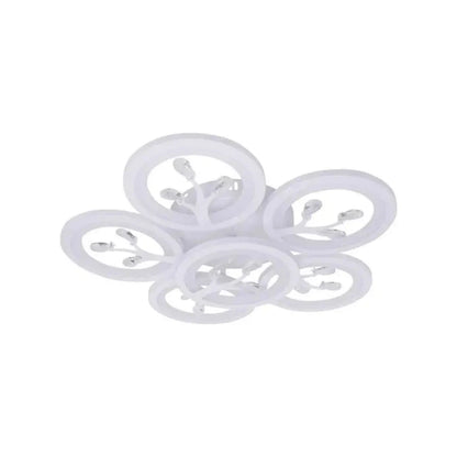 Lustre LED avec télécommande et cristal DAISY 72W, 6 éléments, Lumière Froide/Chaude/Neutre, Dimmable, Blanc