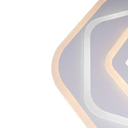 Lustre LED avec télécommande PENTAGON 59W, 40cm, Lumière Froide/Chaude/Neutre 3000K/4000K/6000K, Blanc, Métal et Acrylique, Métal et Acrylique