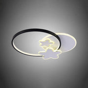 Lustre LED avec télécommande SANDRINA 106W, Étoile, Lumière Froide/Chaude/Neutre, Dimmable, Noir Blanc