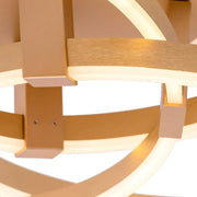 Lustre LED avec télécommande POSITANO 174W, Tressé, Lumière Froide/Chaude/Neutre, Dimmable, Or Brossé