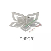 Lustre LED avec télécommande DALIA 170W, 5 pétales, Lumière froide/chaude/neutre, Dimmable, Blanc