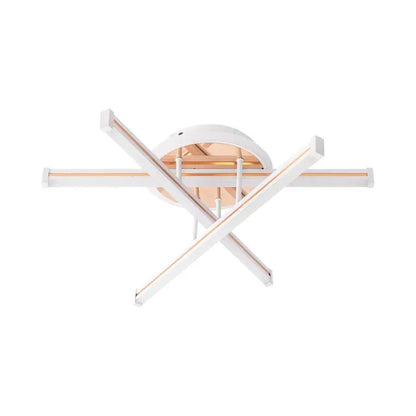 Lustre LED avec télécommande TAMARA 96W, 3 Éléments, Linéaire, Lumière Froide/Chaude/Neutre, Dimmable, Or Blanc