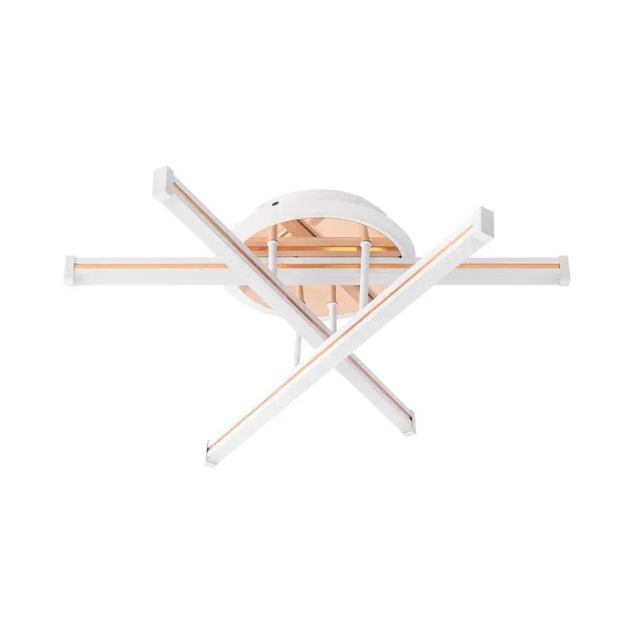 Lustre LED avec télécommande TAMARA 96W, 3 Éléments, Linéaire, Lumière Froide/Chaude/Neutre, Dimmable, Or Blanc