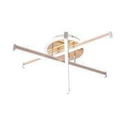 Lustre LED avec télécommande TAMARA 96W, 3 Éléments, Linéaire, Lumière Froide/Chaude/Neutre, Dimmable, Or Blanc