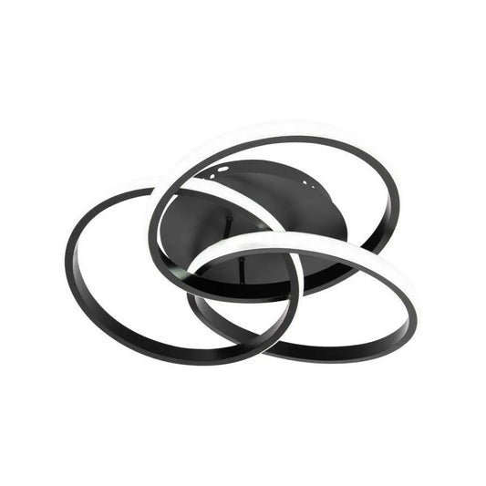 Lustre LED avec télécommande VECTOR VORTEX 96W, 3 Éléments, Lumière Froide/Chaude/Neutre, Dimmable, Noir