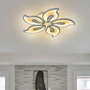 Lustre LED avec télécommande JASMINE 66W, 5 pétales, Lumière Froide/Chaude/Neutre, Dimmable, Blanc