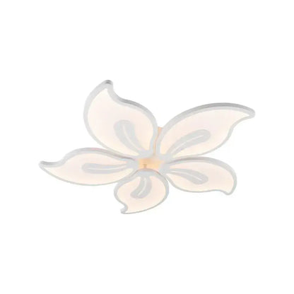 Lustre LED avec télécommande JASMINE 66W, 5 pétales, Lumière Froide/Chaude/Neutre, Dimmable, Blanc