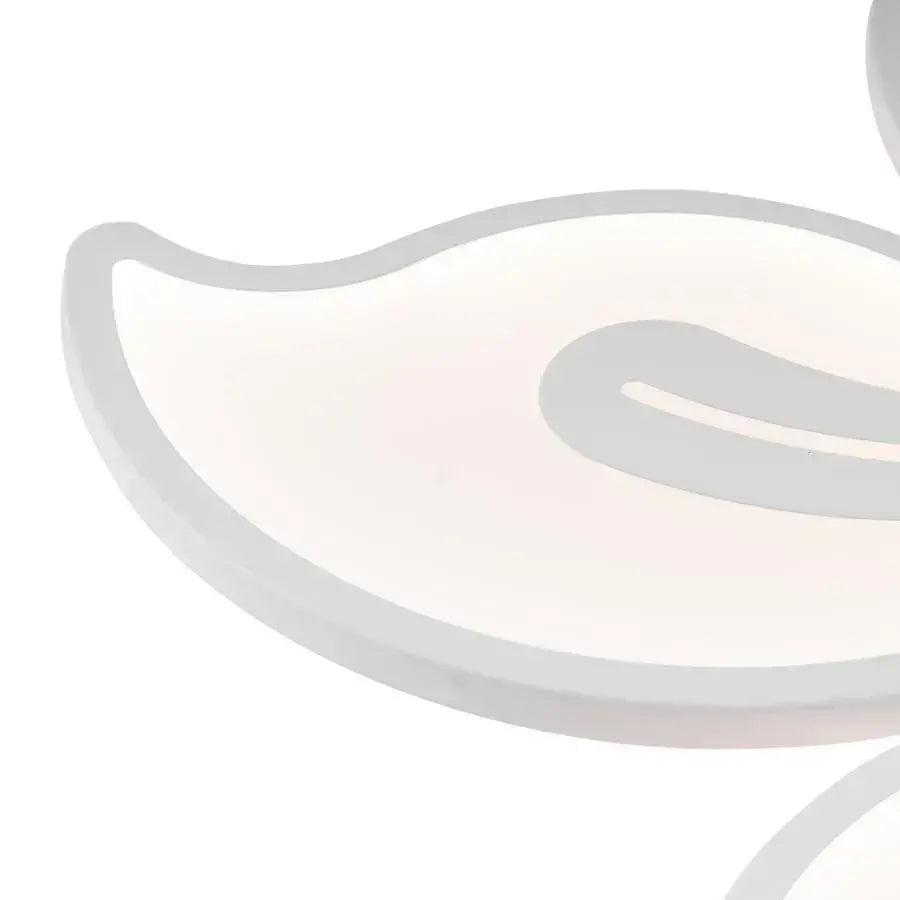 Lustre LED avec télécommande JASMINE 66W, 5 pétales, Lumière Froide/Chaude/Neutre, Dimmable, Blanc