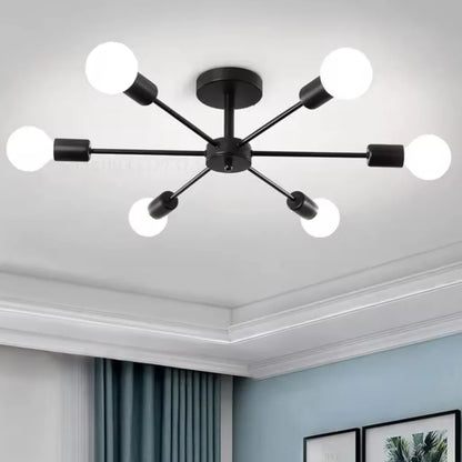 Lustre noir Mikkos 6XE27