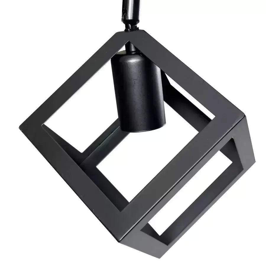 Lustre en forme de cube, STRUKTUR Duo, 2xE27, Noir, Métal