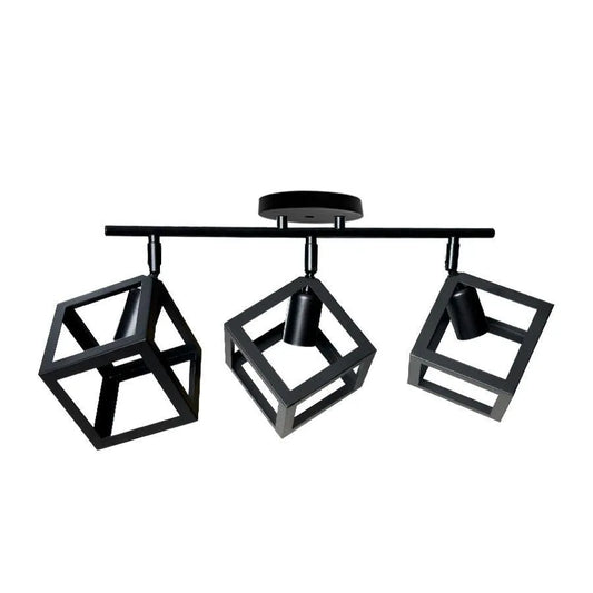 Lustre FORMA CUB -STRUKTUR Trio, 3xE27, Noir, Métal