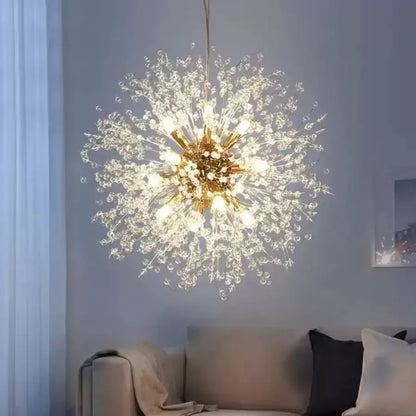 Lustre en cristal de Schönbrunn, 6x G9, diamètre 40 cm, or brillant, hauteur réglable