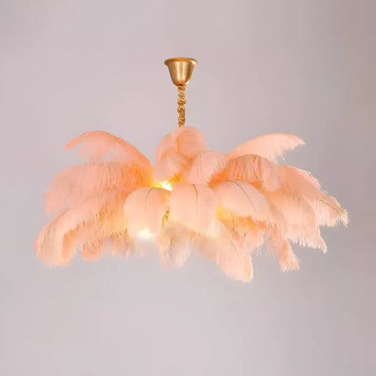 Lustre Thalios, Plumes LED 40W, Crème