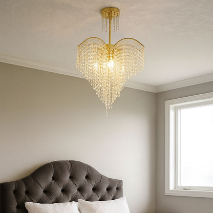 Lustre en cristal CONWY Eleganza, 4xE27, diamètre 47cm, doré