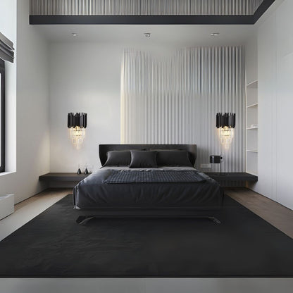 BLOIS Piccolo Lustre en cristal, 2xE14, Noir