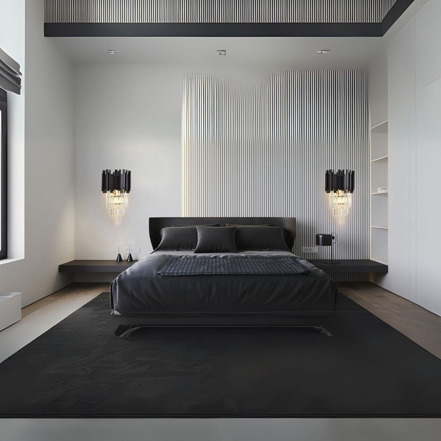 BLOIS Piccolo Lustre en cristal, 2xE14, Noir