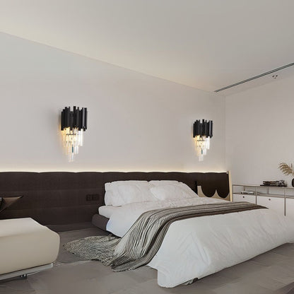 BLOIS Piccolo Lustre en cristal, 2xE14, Noir