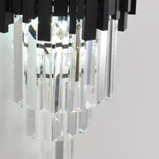 BLOIS Piccolo Lustre en cristal, 2xE14, Noir