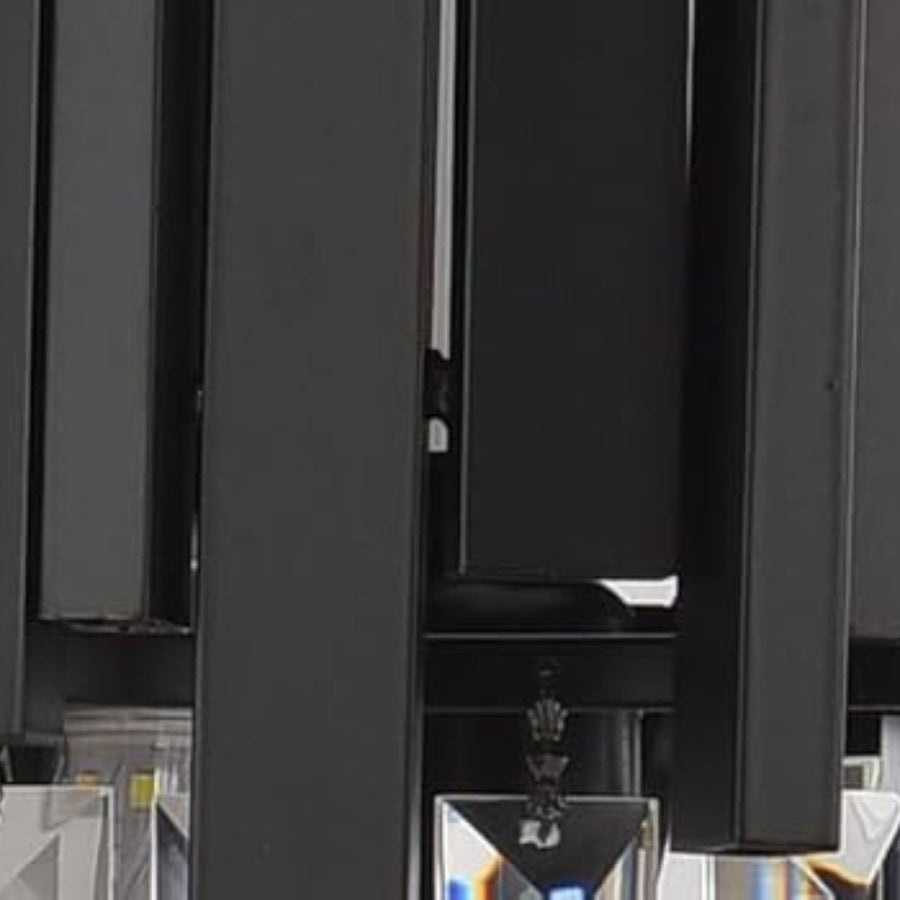 BLOIS Piccolo Lustre en cristal, 2xE14, Noir