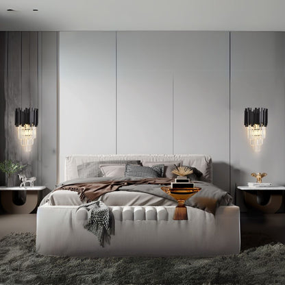 BLOIS Piccolo Lustre en cristal, 2xE14, Noir