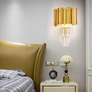 BLOIS Piccolo Lustre en cristal, 2xE14, Doré